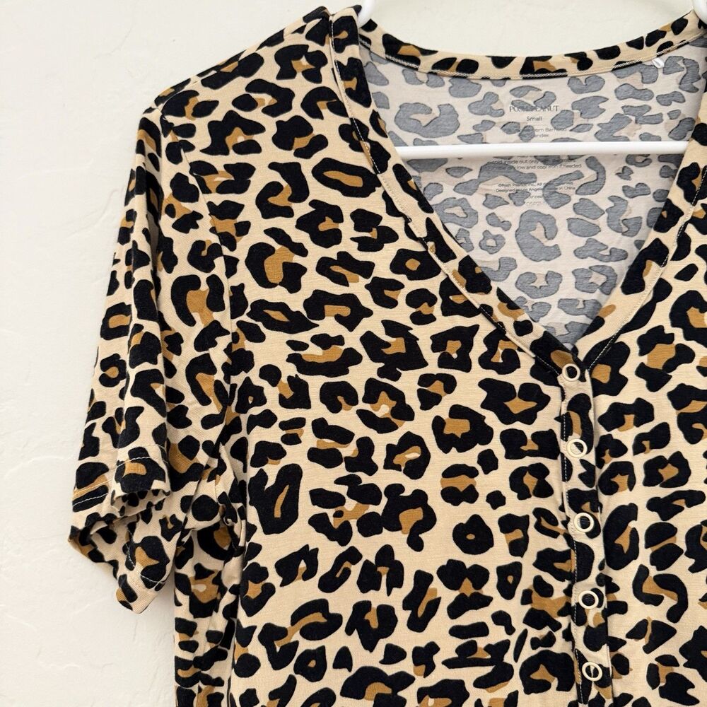 Posh Peanut Womens S Lana Leopard Bamboo Loungewear Lounge Set Pjs Pajamas - Picture 3 of 9